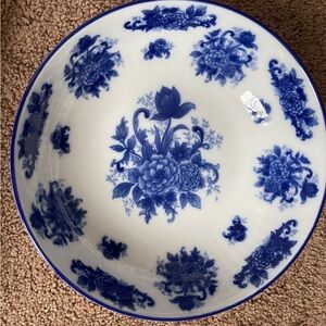 Blue And White" collection by Cracker Barrel Blue Floral Porcelain Bowl